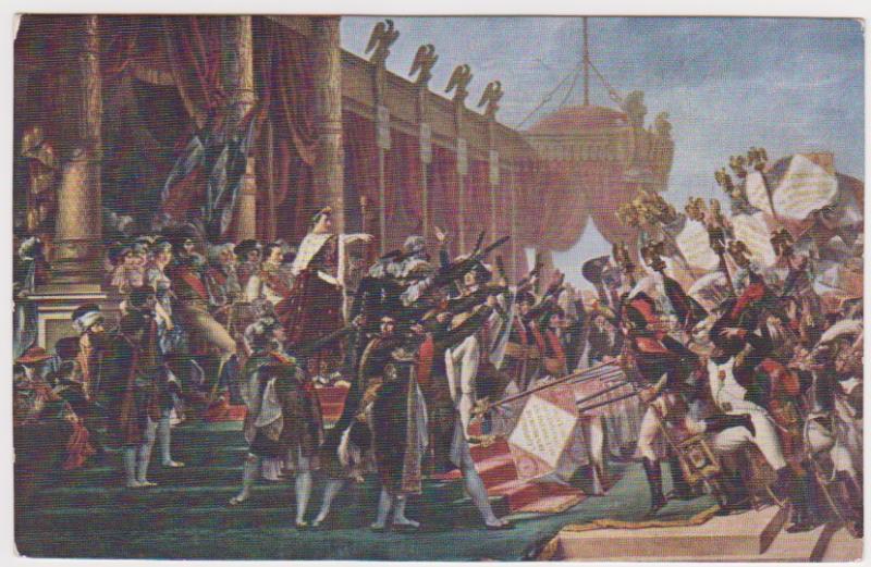 NAPOLEON DISTRIBUTING EAGLES TO THE ARMY