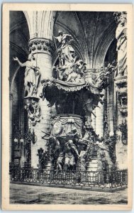 Postcard - Chair of Verity in Saint Gudule Church - Brussels, Belgium