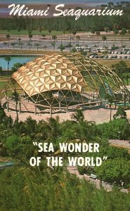 Miami FL-Florida,  Sea Wonder Of The World Golden Dome Vintage Postcard