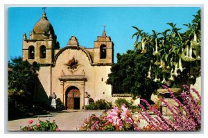 Carmel Mission Basilica Monterey CA California UNP Chrome Postcard O14