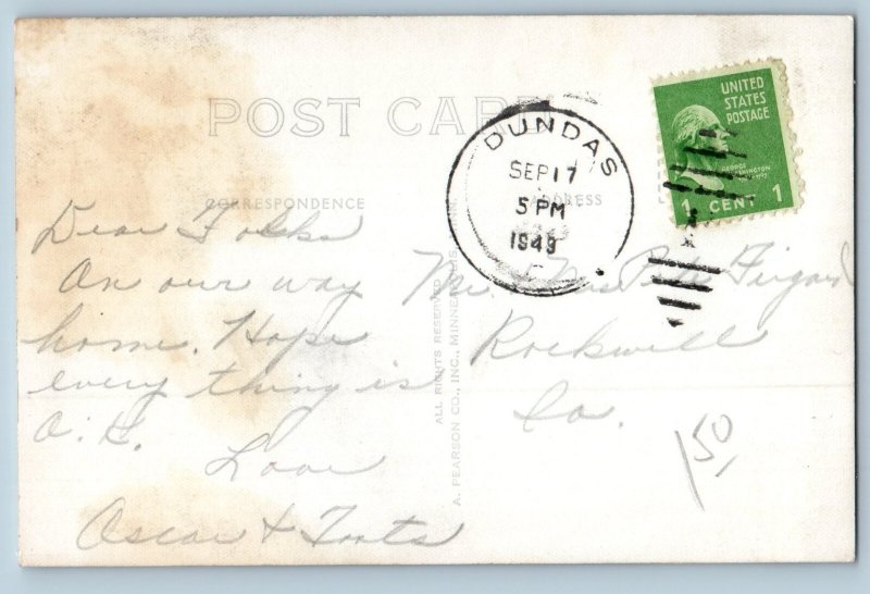 1949 Jesse James Studio Portrait Rockfield Iowa IA RPPC Photo Vintage Postcard