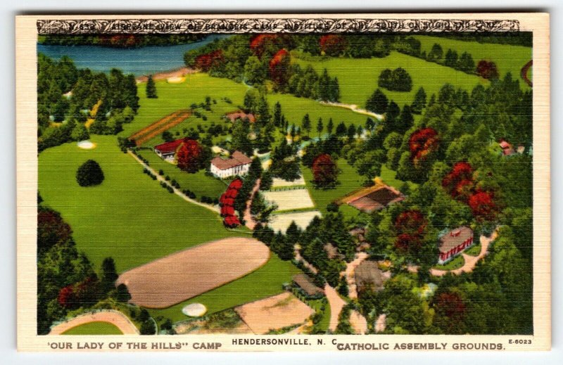 Our Lady of The Hills Catholic Camp Ground Henersonville North Carolina Postcard