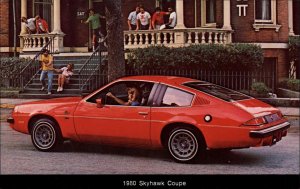 1980 Skyhawk Couple Classic Car Ad Advertising Vintage Postcard