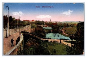 Panorama View Garden City Metz France UNP DB Postcard V22