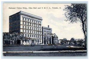 c1910s National Union Building Elks Hall and YMCA Toledo Ohio OH Postcard 