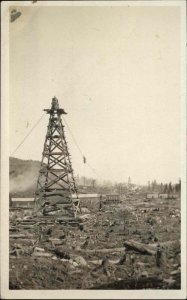 Logging Tower - Flagstaff Maine ME Written on Back c1910 Real Photo Postcard