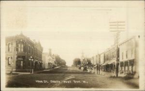 West Side Westside IA Main St. c1910 Real Photo Postcard