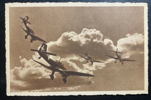 Mint Italy Picture Postcard dive bombers Formation in war flight