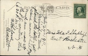 Narrow Gauge RR Train Winthrop Beach MA c1910 Postcard