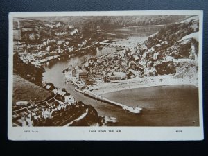 Cornwall LOOE Aerial View c1931 RP Postcard by Surrey Flying Services