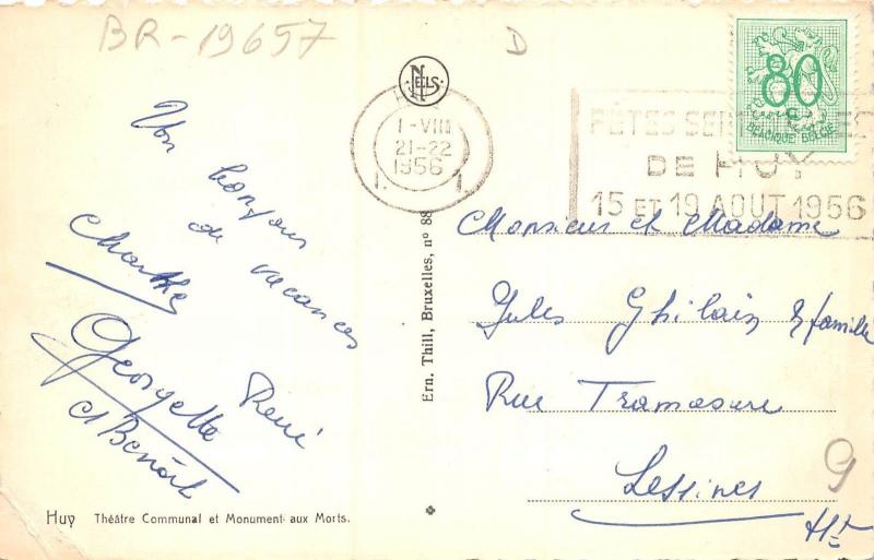 BR19657 Huy theatre communal et monument aux morts   belgium