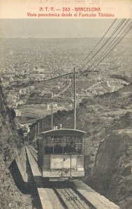 Spain Barcelona Vista Panoramica desde el Funicular Tibidabo Postcard 07.06