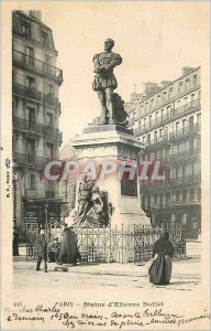 Postcard Old Paris Statue of Etienne Dolet