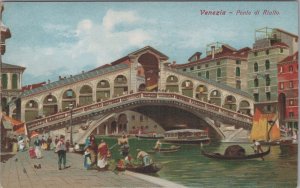 Postcard Ponte di Rialto Venezia Venice Italy