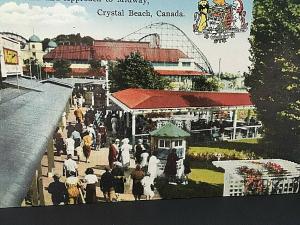 Postcard Covered Walk & Approach to Midway,Crystal Beach, Canada.    U7