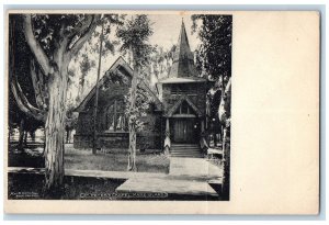 c1905's St. Peter's Chapel Exterior Roadside Mare Island California CA Postcard