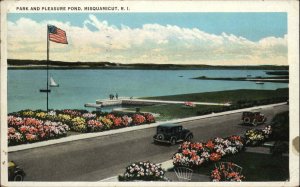 Misquamicut Rhode Island RI Park and Pleasure Pond Vintage Postcard
