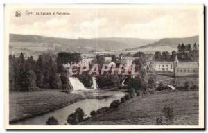 Old Postcard Belgium Coo waterfall and panorama