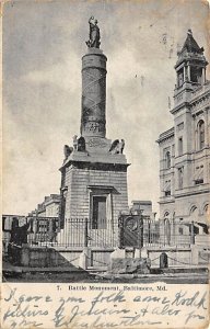 Battle Monument Baltimore, Maryland MD Postcards
