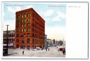 c1905's Security Bank Building 4th Nebraska Sioux City Iowa IA Unposted Postcard