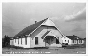 First Baptist Church Wilcox Arizona RPPC Photo Postcard 12671