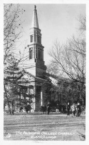 RPPC ELSAH IL Principia College Chapel Illinois Vintage Photo Postcard ca 1940s