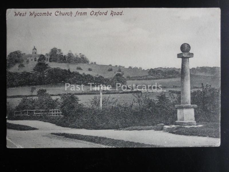 Buckinghamshire WEST WYCOMBE Church & Monument from Oxford Road