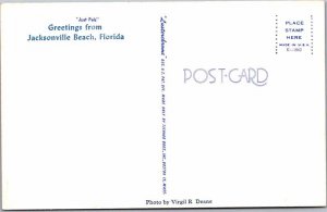 Postcard PEOPLE SCENE Jacksonville Beach Florida FL AL9358