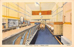Provo Utah Sutton Cafe Interior Vintage Postcard AA14628