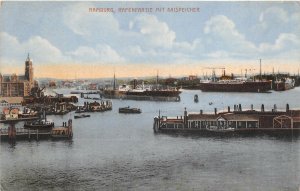 Lot201 germany hamburg harbor section with quay storage facility ship