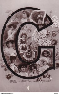 RP; 1900-1910's; Ladies Surrounded By Flowers Inside A Big G