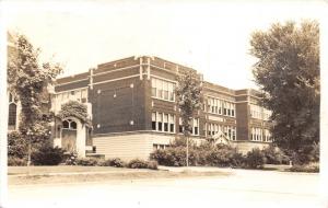 Plymouth Michigan~High School Building~1944 Real Photo Postcard-RPPC