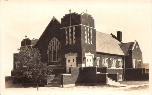 J45/ Boise City Oklahoma RPPC Postcard c1940s M.E Church Building 94