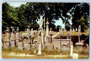 1960 Mayfield Kentucky Vintage Postcard Wooldridge Monuments Maplewood Cemetery