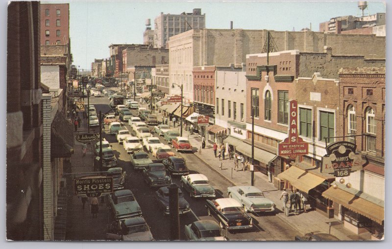 Memphis, Tenn., A very busy Beale Street - 1950's