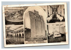 Vintage 1939 Advertising Postcard Hotel Edison on Broadway New York City NY