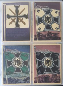 GERMAN THIRD 3rd REICH PROPAGANDA COMPLETE SET WEHRMACHT STANDARDS WITH SLEEVE