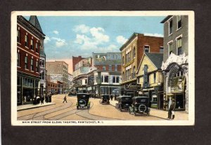 RI Main St Globe Theatre London Jewelry Store Pawtucket Rhode Island Postcard