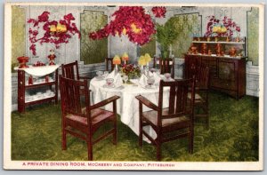 Vtg Pittsburgh Pennsylvania PA Table McCreery & Company Restaurant Postcard