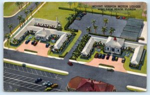 WEST PALM BEACH, FL Florida ~ MOUNT VERNON MOTOR LODGE 1950 Linen  Postcard