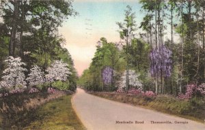 1942 Hand Colored Postcard Monticello Road Thomasville Ga. 2R4-566