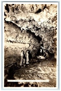 c1930's Cave Of The Springs Interior Arcade The 7 Caves OH RPPC Photo Postcard