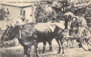 Coaching Day - Jeffersonville, New York NY Postcard