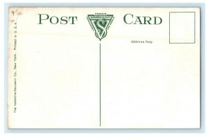1912 Amsterdam Free Library, Amsterdam, New York NY Antique Postcard 