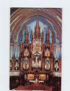 Postcard Main Altar, Notre Dame Church, Montreal, Canada