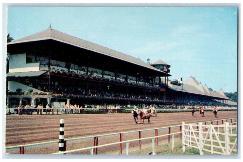 Saratoga Springs NY, Club House And Grandstand Saratoga Race Track Postcard