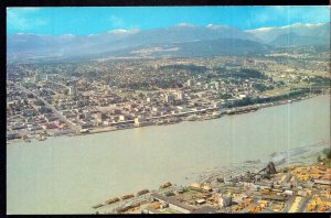 British Columbia NEW WESTMINSTER Aerial Pattullo Bridge Coast Range Mts - Chrome