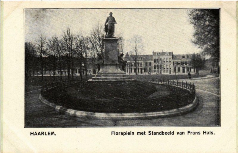 HAARLEM Floraplein met Standbeeld van Frans Hals NETHERLANDS (603325)