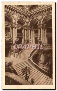 Old Postcard Paris Opera The grand staircase