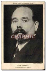 Old Postcard League of Human & # 39Homme Baylet Leon Member of the Central Co...